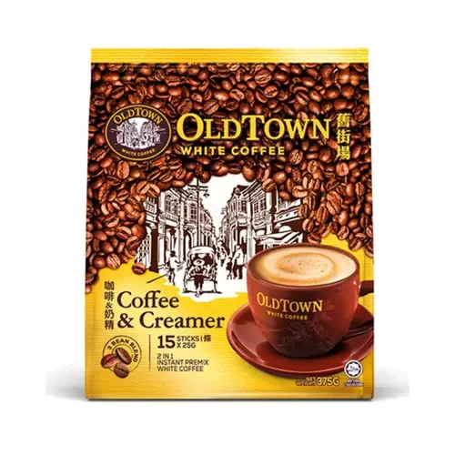 OLDTOWN White Coffee & Creamer Full Pack & Single Sticks - Rich, Smooth Flavor