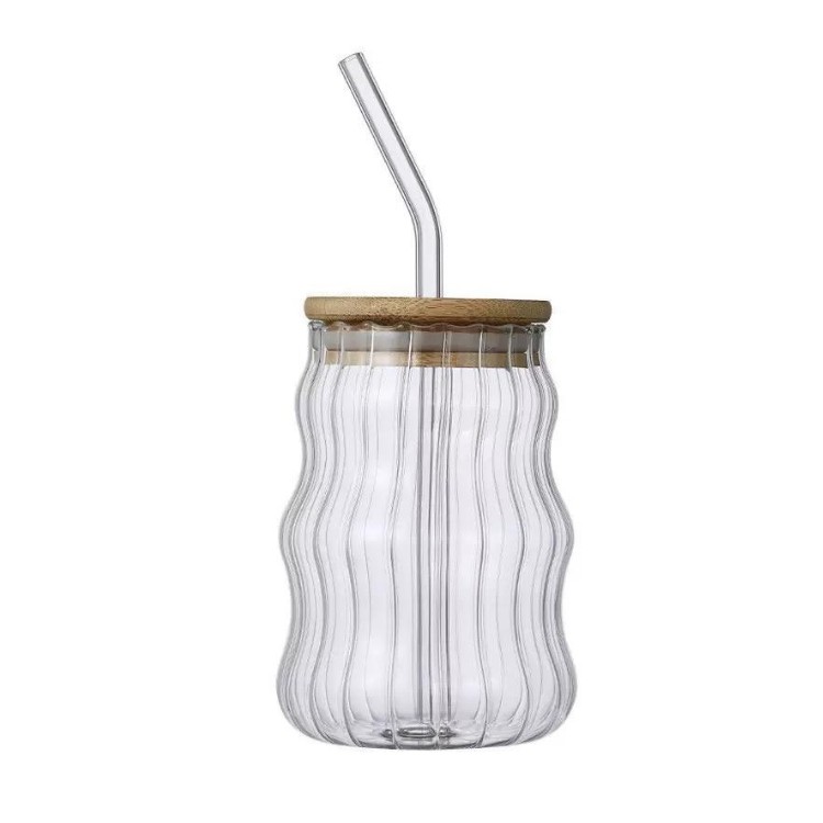 Rippled Juice jar Gouared Design 500ml