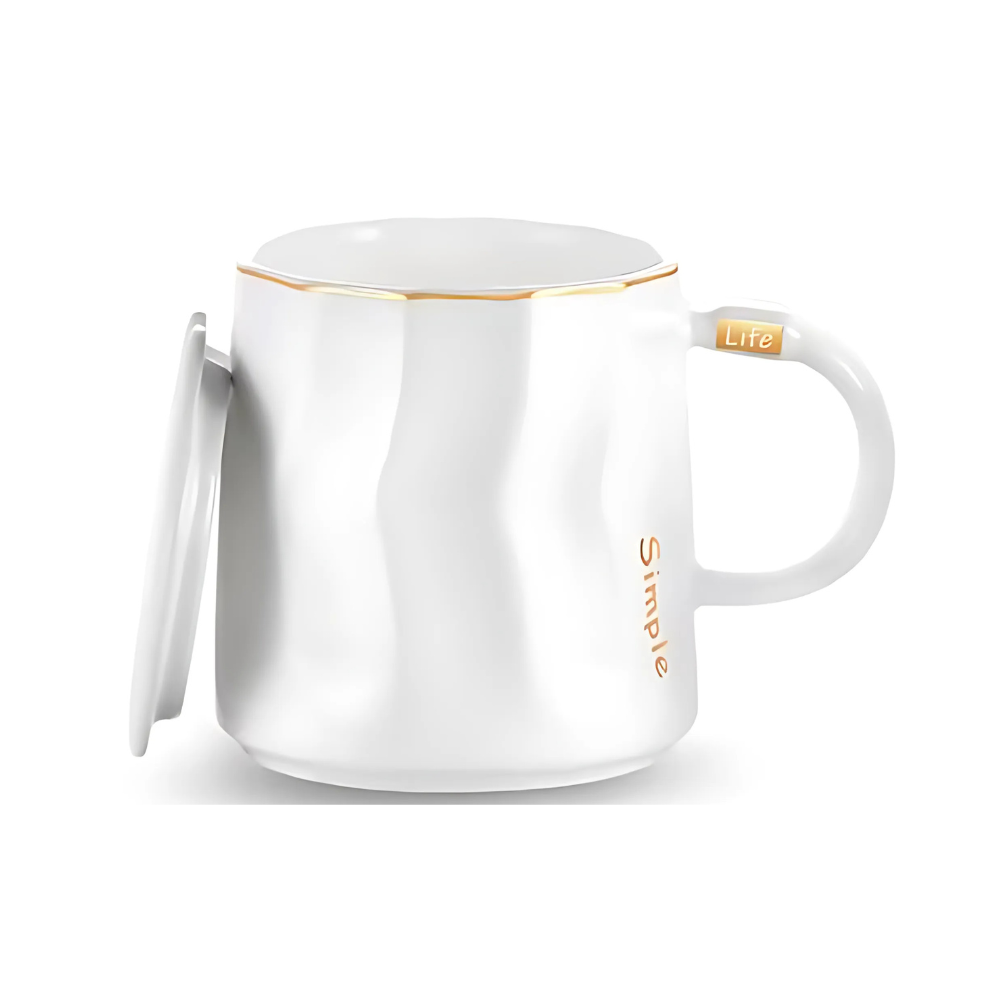 Sacred Ceramic Mug + Ceramic Lid + Spoon 500ml Size