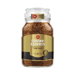 Douwe Egberts Pure Gold Medium Roast Instant Coffee Glass Jar